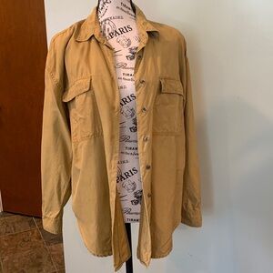 Vintage 80s Sophisticates by Jonathan Martin Mustard Silk Shirt Women’s Medium